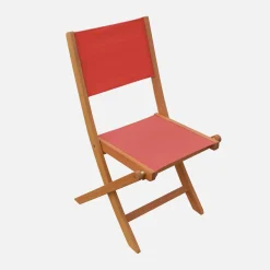 Uitschuifbare tuintafel van hout + 6 stoelen