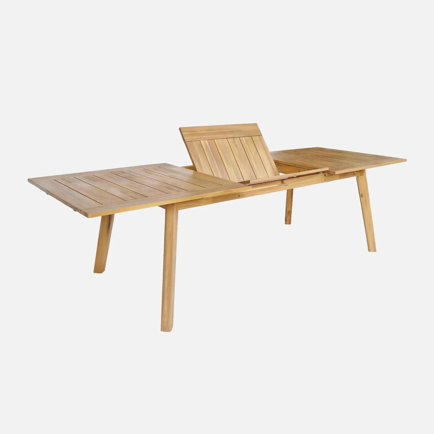 Uitschuifbare tuintafel van acaciahout met 6 stoelen