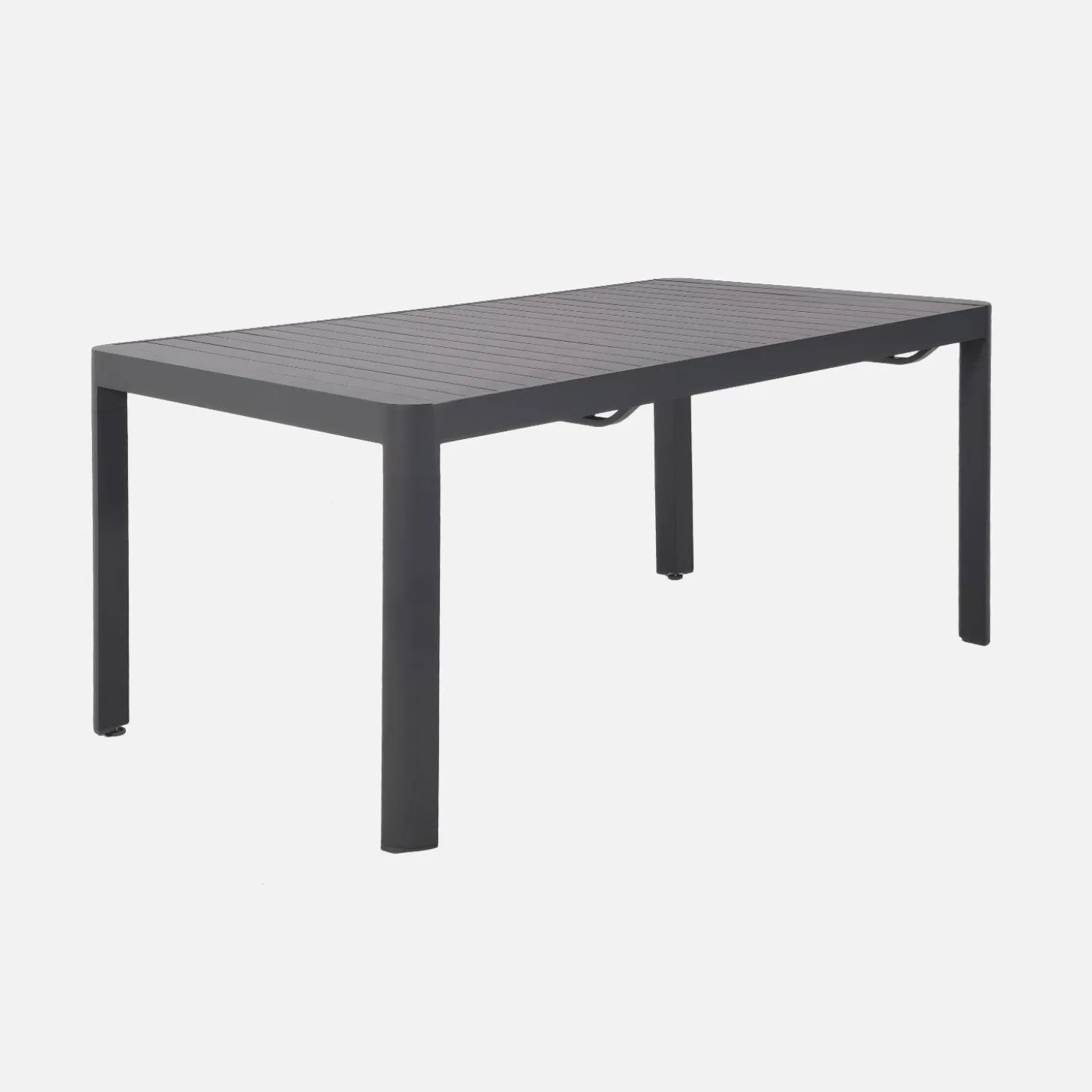 Uitschuifbare tuintafel van aluminium met 10 stoelen