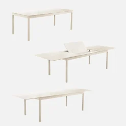 Uitschuifbare tuintafel van aluminium, 8 personen