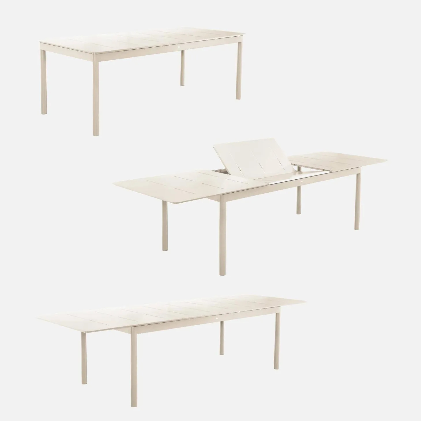 Uitschuifbare tuintafel van aluminium, 8 personen