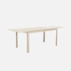 Uitschuifbare tuintafel van aluminium, 8 plaatsen