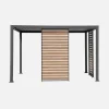 Vaste houtlook lamellenwand 130cm voor Triomphe pergola