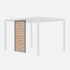 Vaste houtlook lamellenwand 130cm voor Triomphe pergola