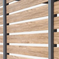Vaste houtlook lamellenwand 100cm voor Triomphe pergola