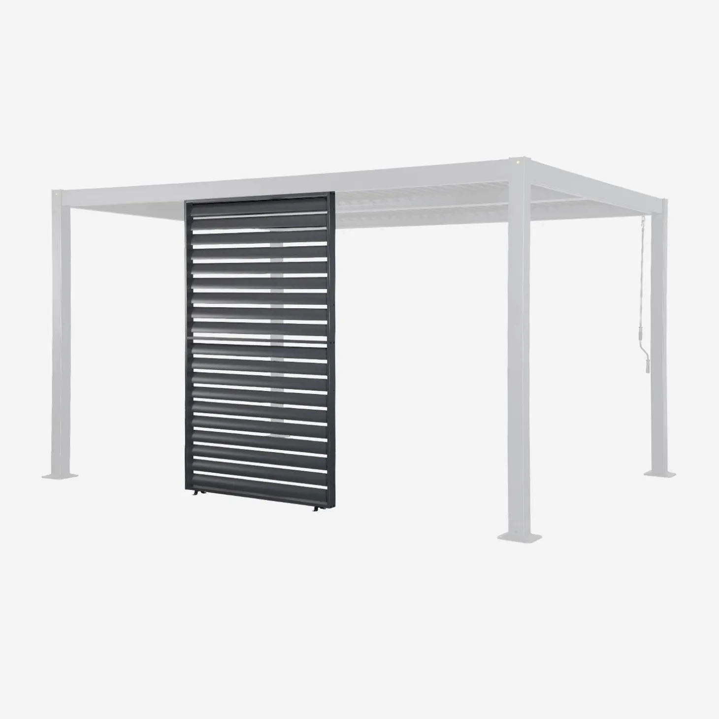 Vaste lamellenwand 130cm voor Palace pergola