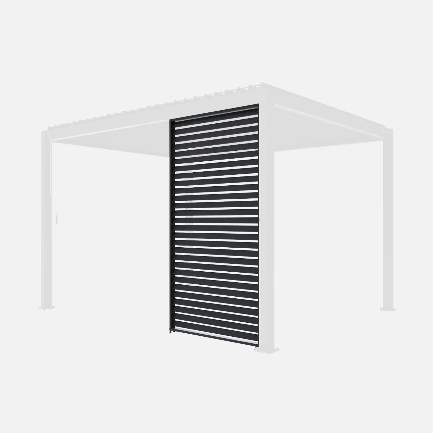 Vaste lamellenwand 130cm voor Triomphe pergola