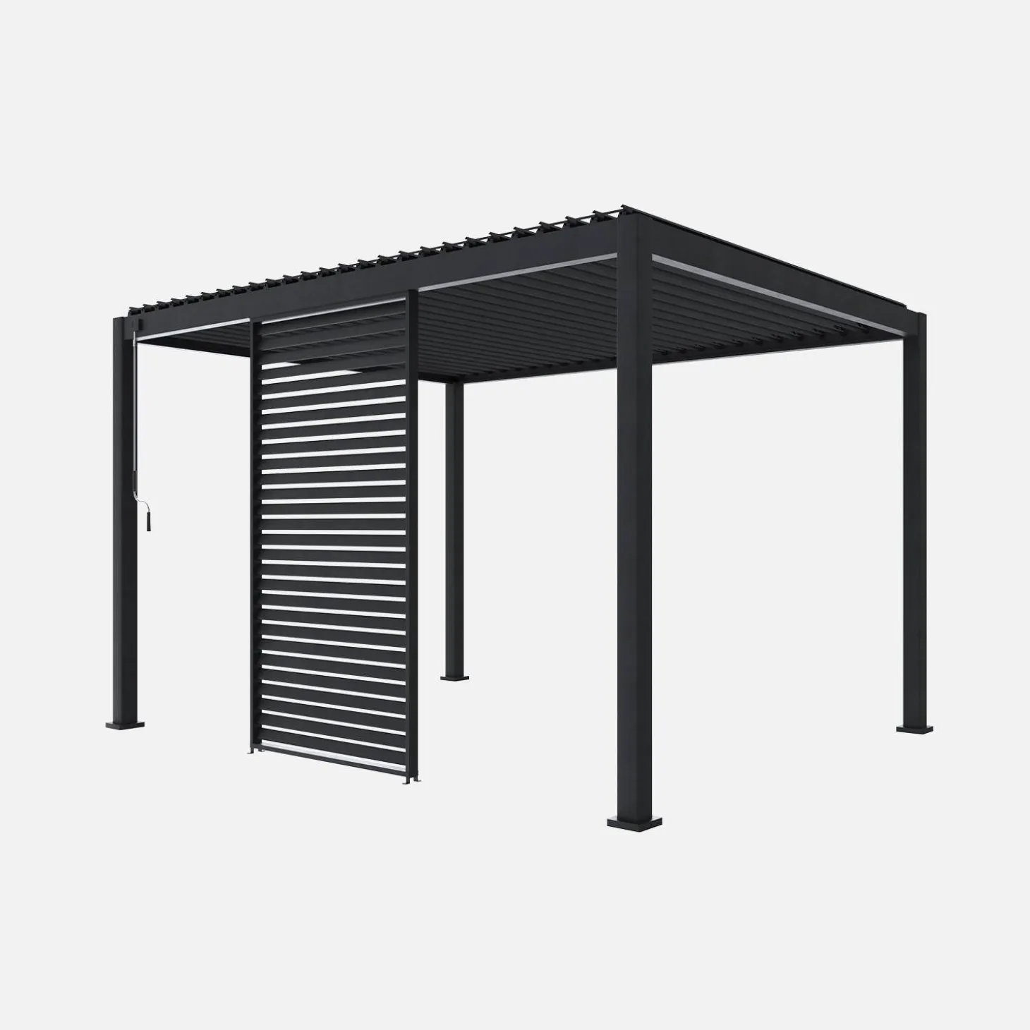 Vaste lamellenwand 130cm voor Triomphe pergola
