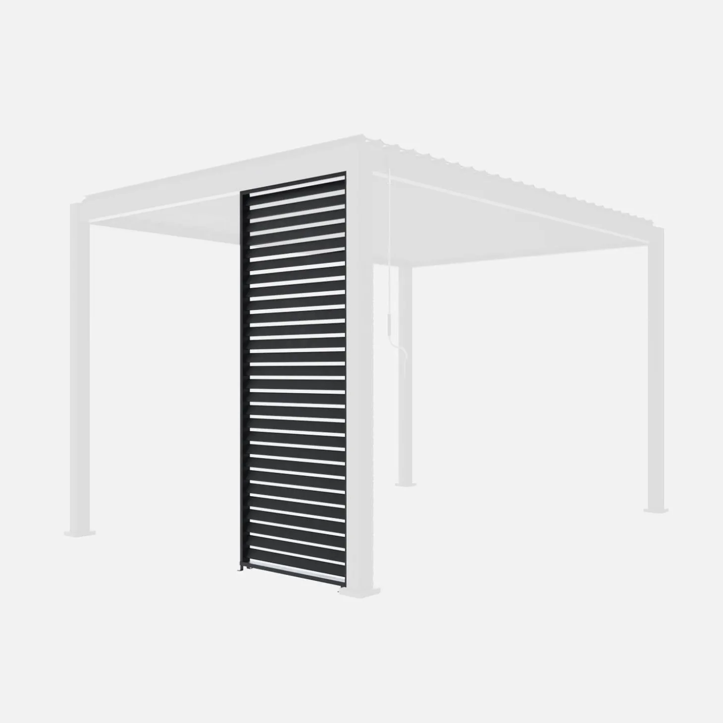 Vaste lamellenwand 100cm voor Triomphe pergola