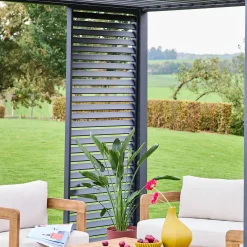Vaste lamellenwand 100cm voor Triomphe pergola