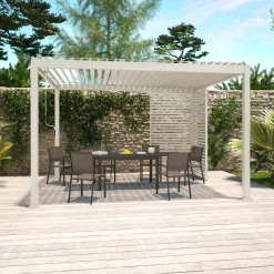 Vaste lamellenwand 130cm voor Triomphe pergola
