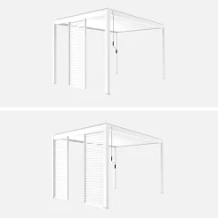 Vaste lamellenwand 100cm voor Triomphe pergola
