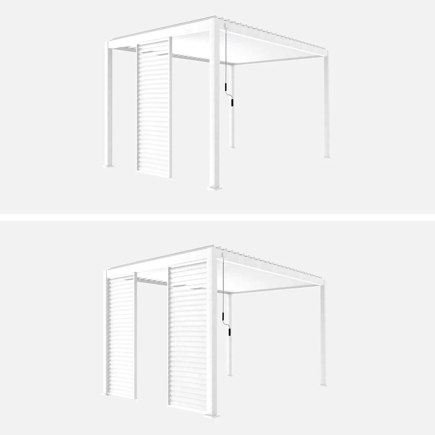 Vaste lamellenwand 100cm voor Triomphe pergola
