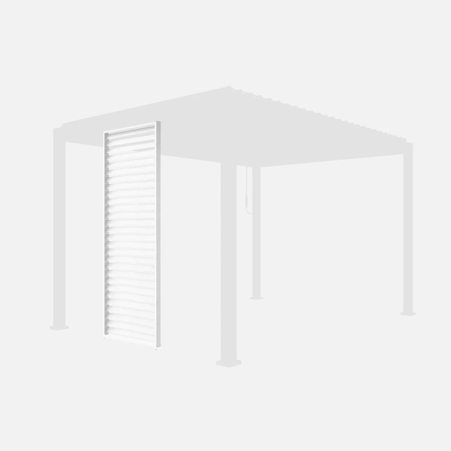 Vaste lamellenwand 100cm voor Triomphe pergola