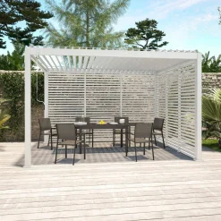 Vaste lamellenwand 130cm voor Triomphe pergola
