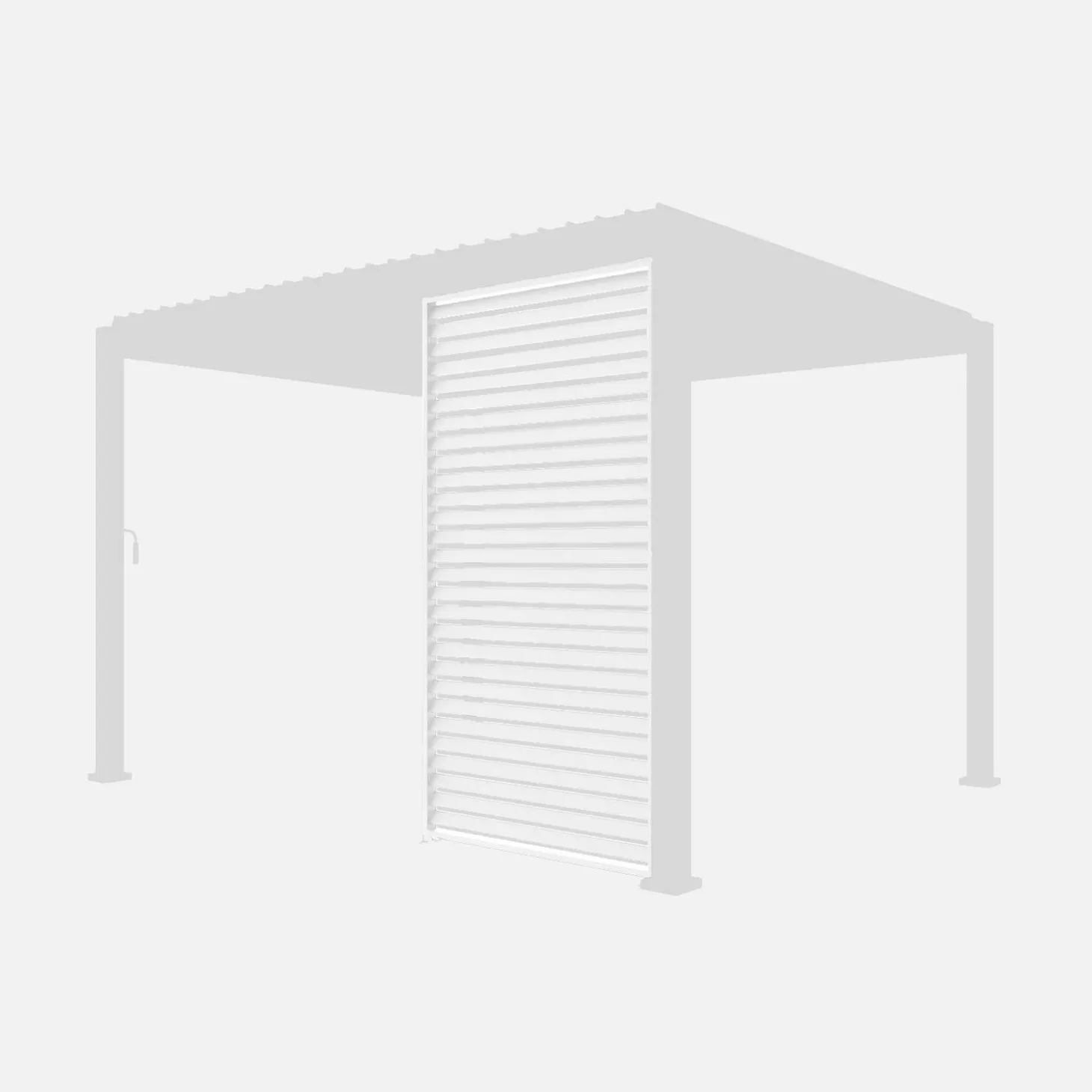 Vaste lamellenwand 130cm voor Triomphe pergola