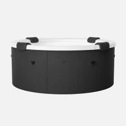 Vaste spa 6 plaatsen 180cm rond hydromassage afdekzeil + hoes + 8 filters