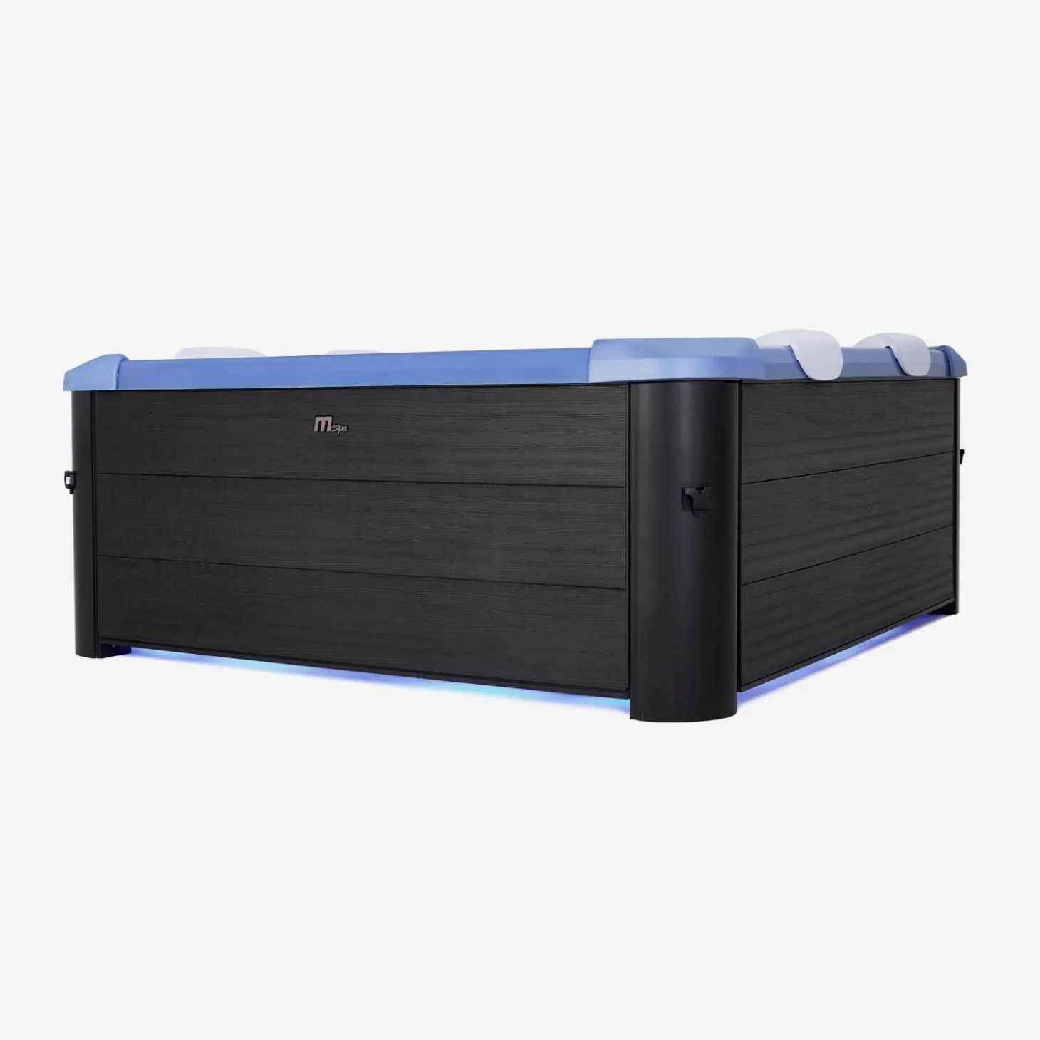 Vaste spa 6 plaatsen, 160cm vierkant, hydromassage met 4 kussens, 8 filters en afdekzeil