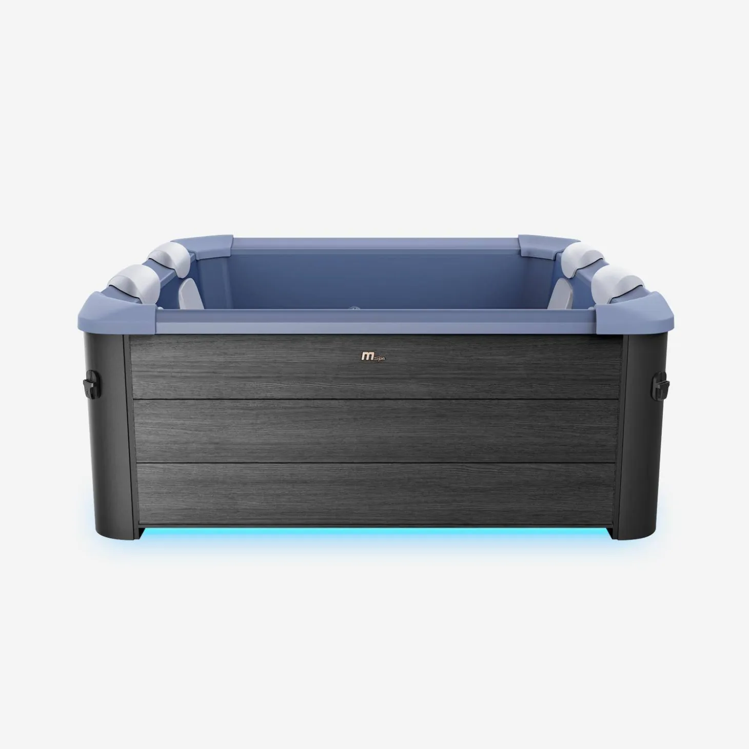 Vaste spa 6 plaatsen, 160cm vierkant, hydromassage met 4 kussens, 8 filters en afdekzeil