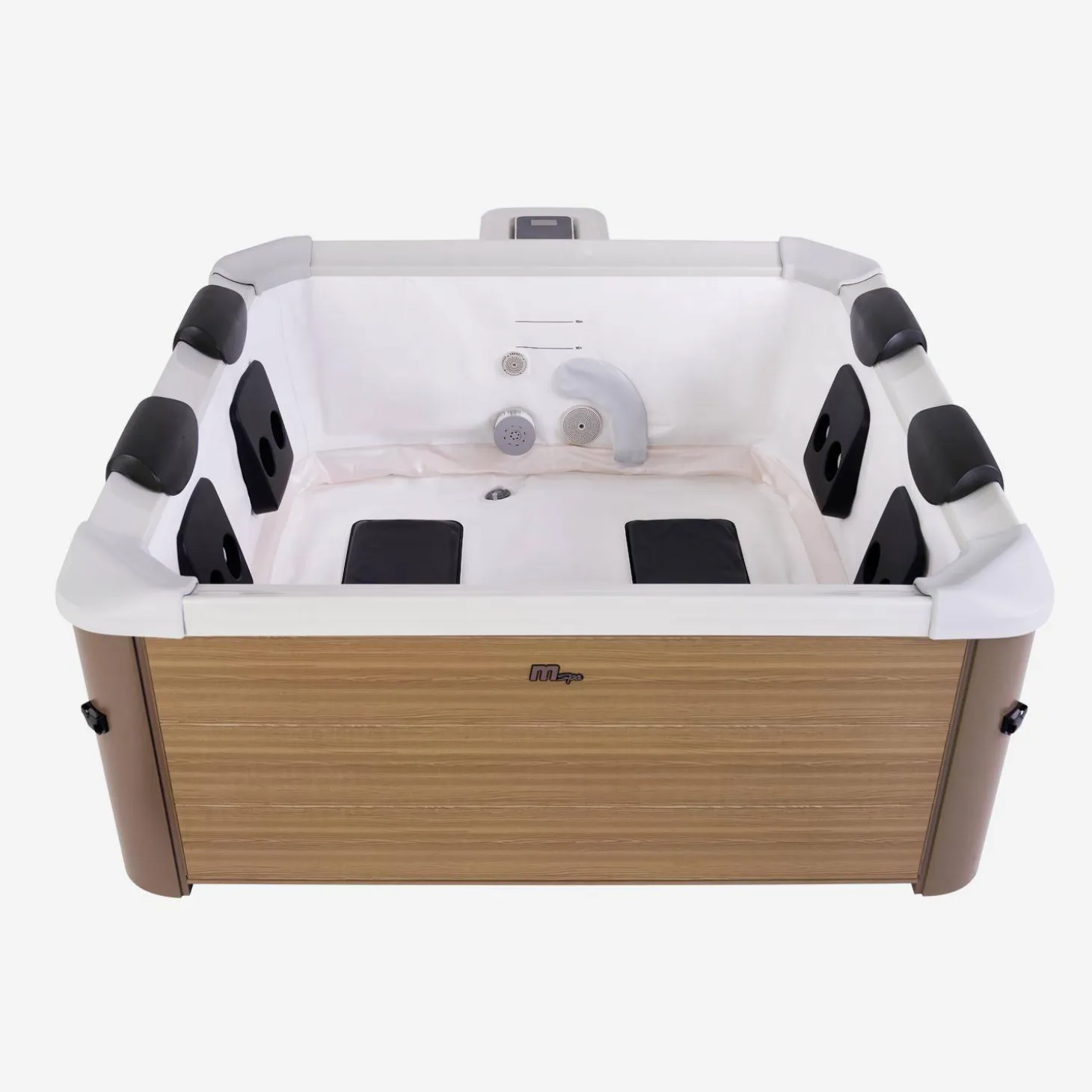 Vaste spa 6 plaatsen hydromassage, 4 kussens + 8 filters, OSLO AMBER