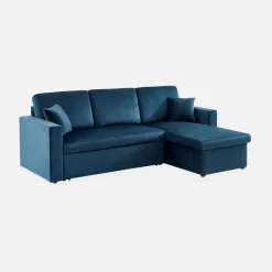Velours driezits slaapbank
