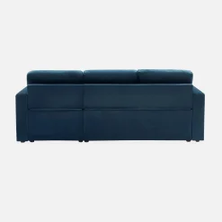 Velours driezits slaapbank