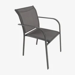 Verlengbare tuintafel met 10 stoelen van aluminium en textileen