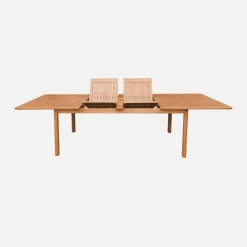 Verlengbare tuintafel voor 6-12 personen van eucalyptushout