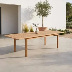 Verlengbare tuintafel voor 6-12 personen van eucalyptushout