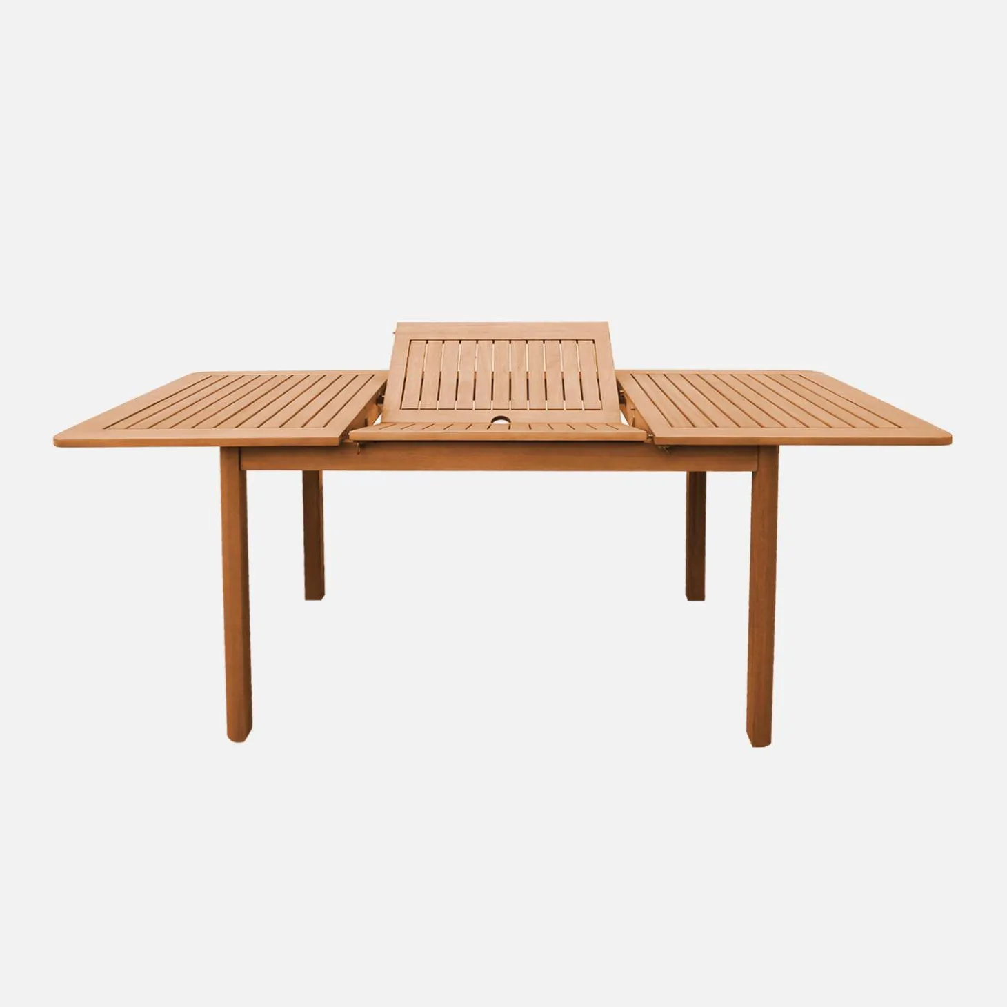 Verlengbare tuintafel voor 4-6 personen van eucalyptushout