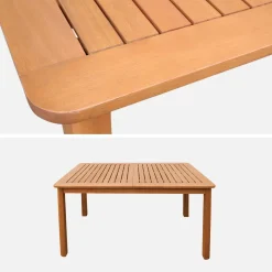 Verlengbare tuintafel voor 4-6 personen van eucalyptushout