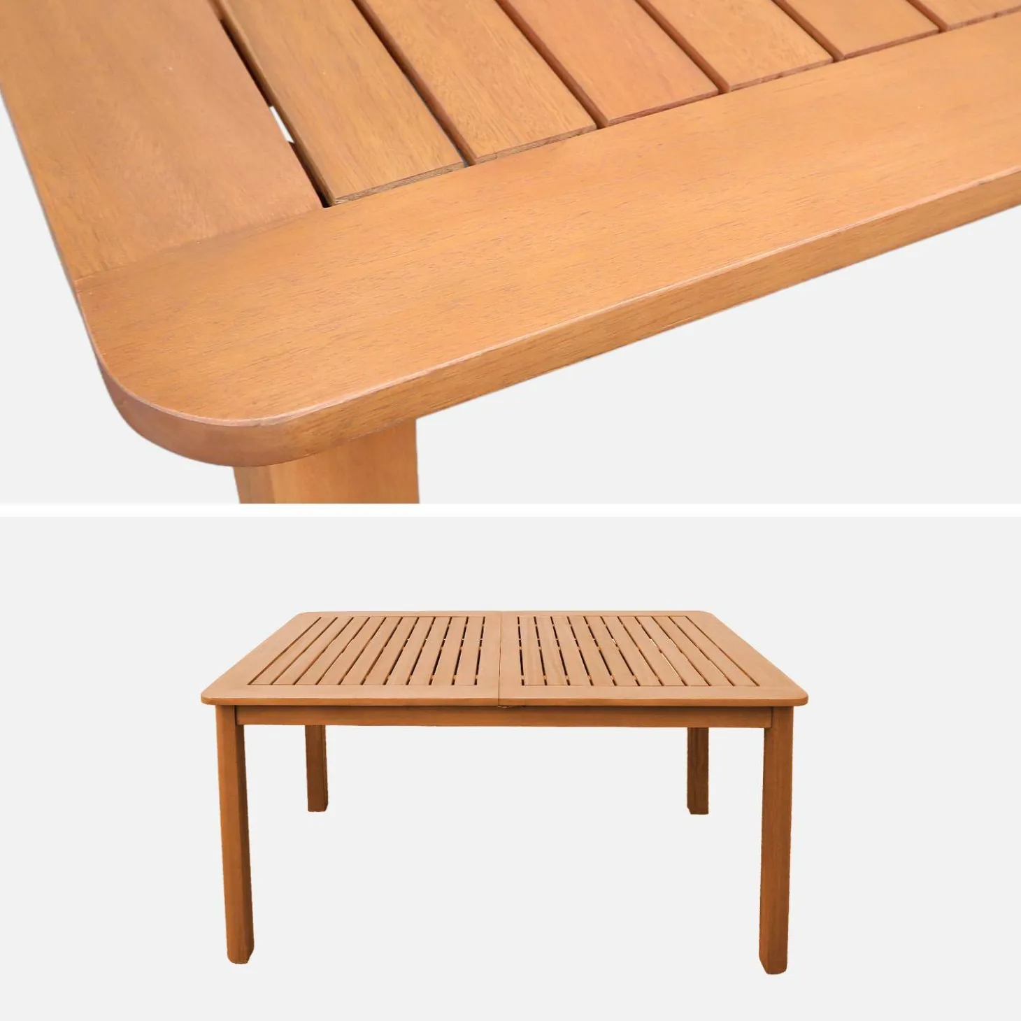 Verlengbare tuintafel voor 4-6 personen van eucalyptushout