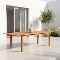 Verlengbare tuintafel voor 6-8 personen van eucalyptushout
