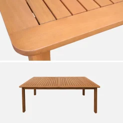 Verlengbare tuintafel voor 6-8 personen van eucalyptushout