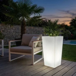 Verlichte bloempot LED 75cm