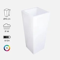 Verlichte bloempot LED 75cm