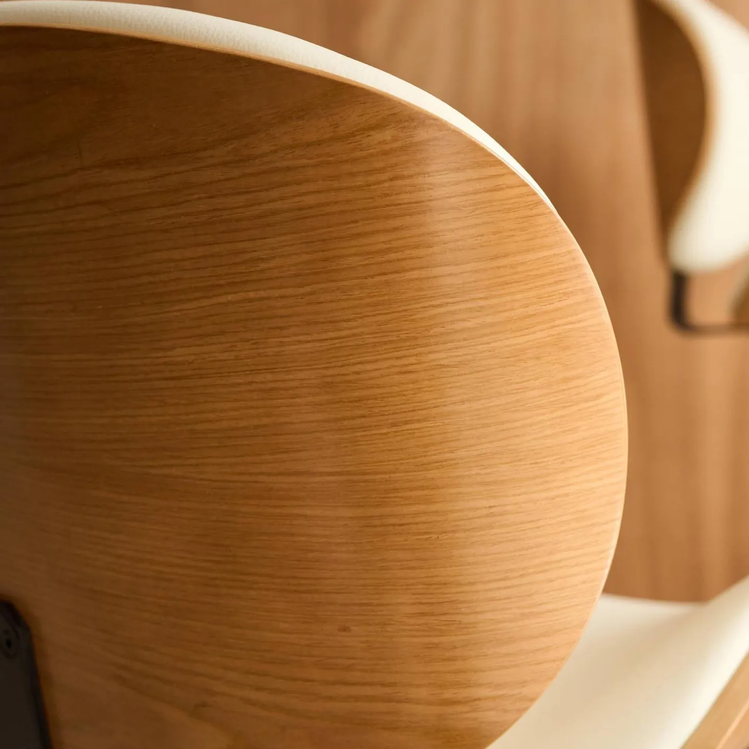 Verstelbare barkruk, houtdecor en kunstleer (set van 2)