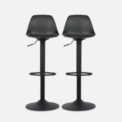 Verstelbare barkrukken 61,5/83,5cm kunstleer (set van 2)