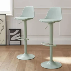 Verstelbare barkrukken 61,5/83,5cm kunstleer (set van 2)