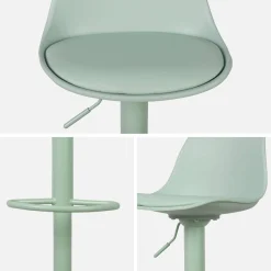 Verstelbare barkrukken 61,5/83,5cm kunstleer (set van 2)