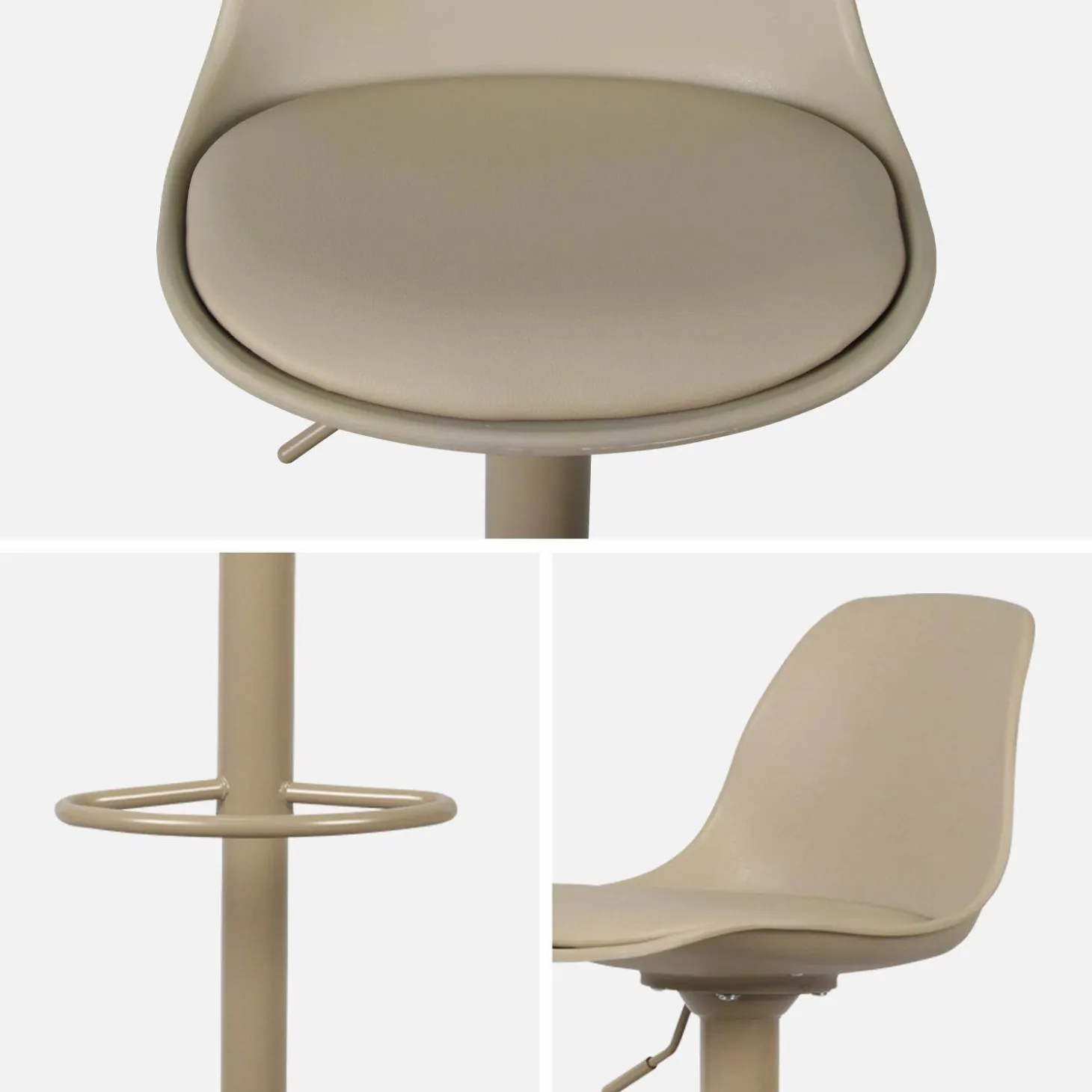 Verstelbare barkrukken 61,5/83,5cm kunstleer (set van 2)