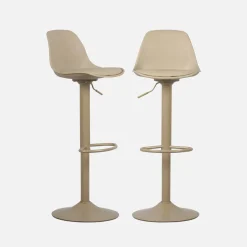 Verstelbare barkrukken 61,5/83,5cm kunstleer (set van 2)