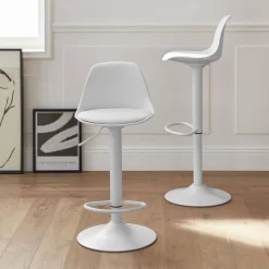 Verstelbare barkrukken 61,5/83,5cm kunstleer (set van 2)