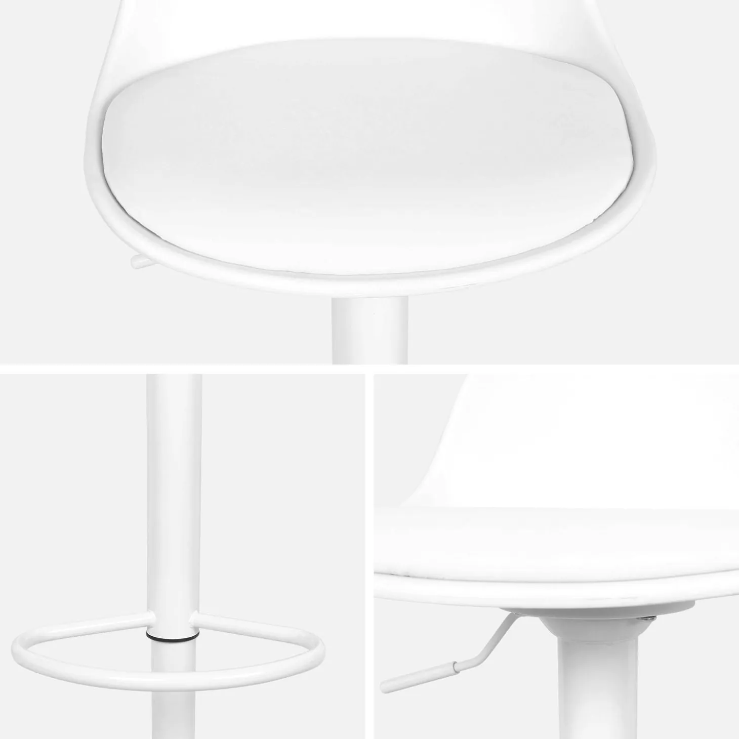 Verstelbare barkrukken 61,5/83,5cm kunstleer (set van 2)
