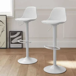 Verstelbare barkrukken 61,5/83,5cm kunstleer (set van 2)