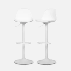 Verstelbare barkrukken 61,5/83,5cm kunstleer (set van 2)