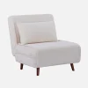 Verstelbare fauteuil boucle houten poten 1 zitplaats