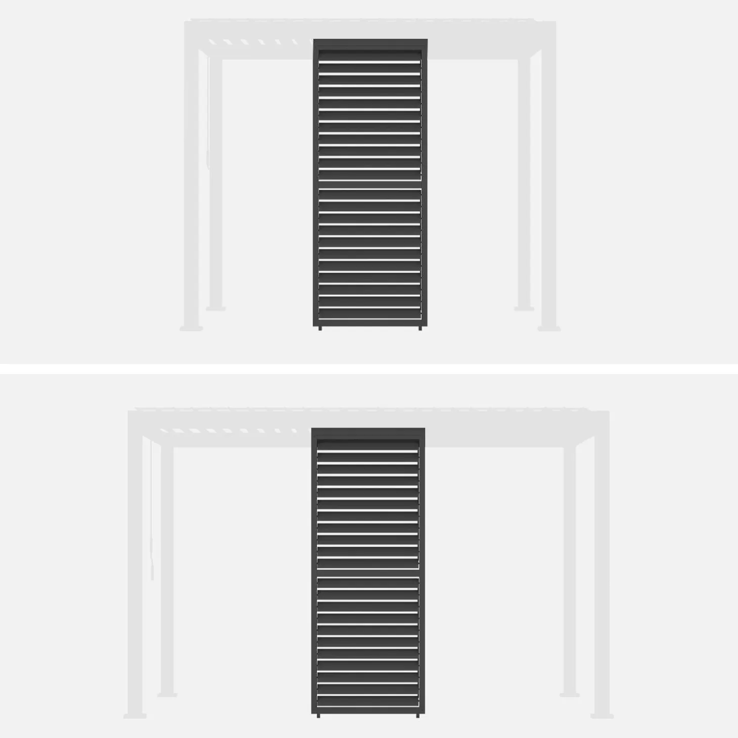 Verstelbare lamellenwand 100cm voor Triomphe pergola