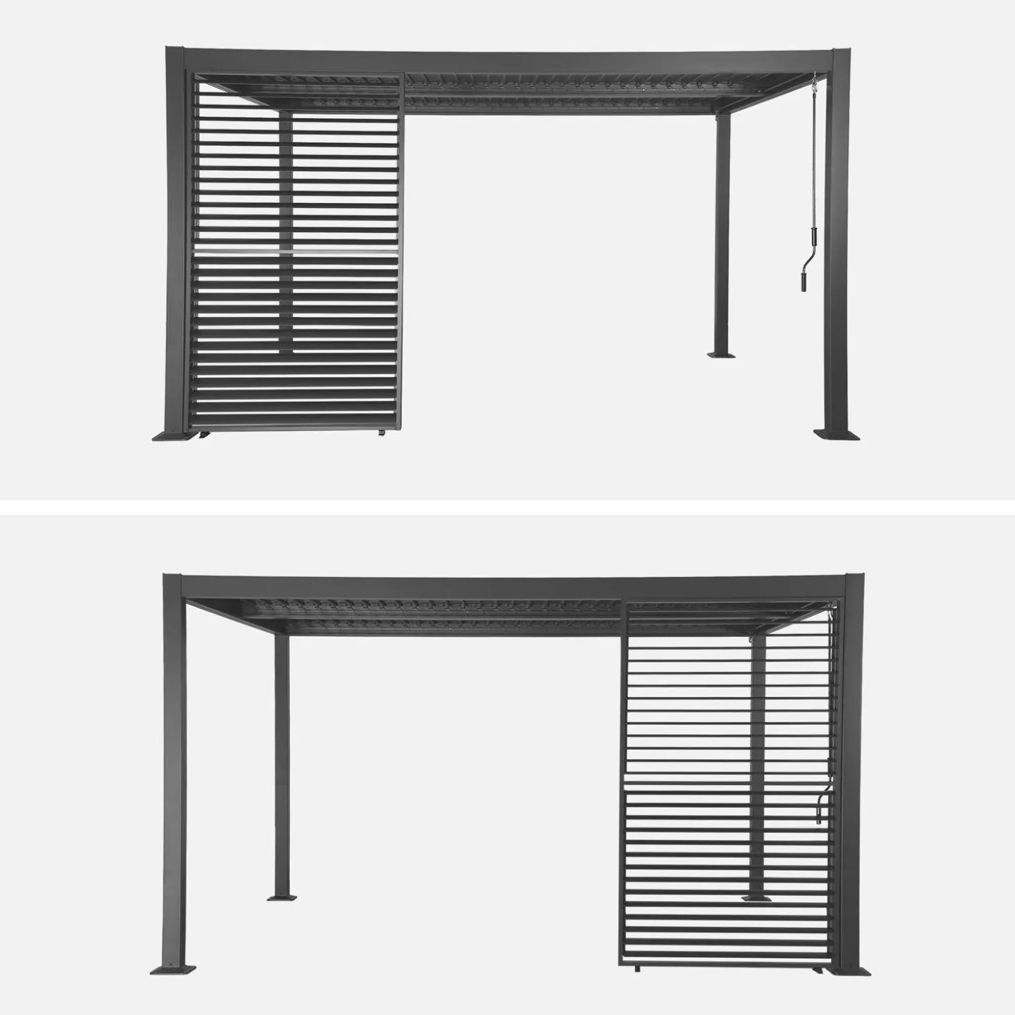 Verstelbare lamellenwand 130cm voor Palace pergola