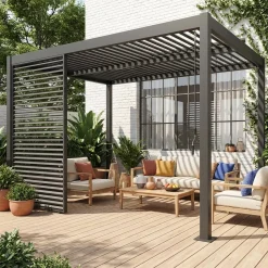 Verstelbare lamellenwand 130cm voor Palace pergola